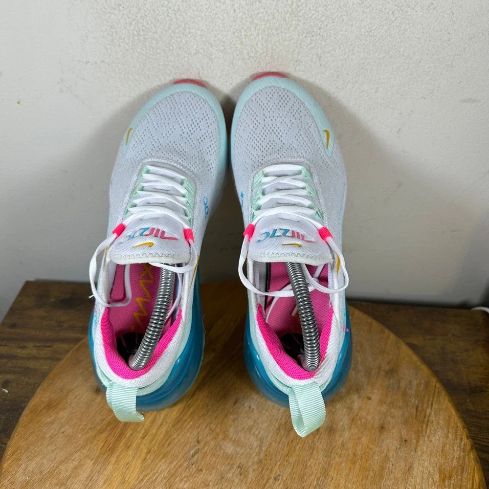Nike Air Max 270 Women White Arctic Punch Hyper Jade CJ0568-100 Size 8.5